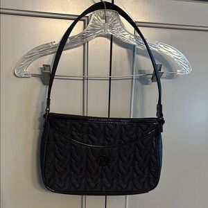 Vera Bradley Black Quilted Purse Handbag Shoulder Bags 11" x 8"